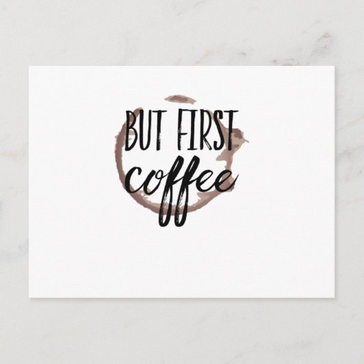 朝に起きるコーヒー疲れたカフェイン ポストカード (正面)