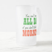 朝に飲み始めて下さい フロストグラスビールジョッキ (正面右)