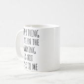 朝のおもしろいは私に話し掛けない コーヒーマグカップ (正面左)