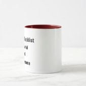 朝のおもしろいチェックリストのマグ感動的引用文 マグカップ (中央)