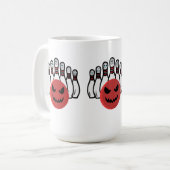 朝のおもしろいボーリング コーヒーマグカップ (正面左)