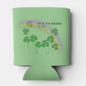 朝のアイリッシュクローバーの上 缶クーラー (裏面)