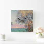 朝のアンティーブ スクエア壁時計 (ホーム)