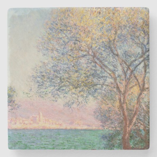 朝のアンティーブ ストーンコースター (正面)