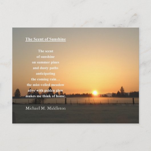 朝のインスピレーション ポストカード (正面)