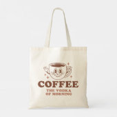 朝のウォッカにコーヒーを入れる トートバッグ (裏面)