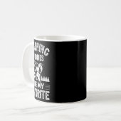 朝のウッド・ダック猟が好き コーヒーマグカップ (正面左)