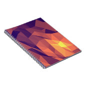 朝のカフェイン: 紫色及び黄色の螺線形ノート ノートブック (右側)