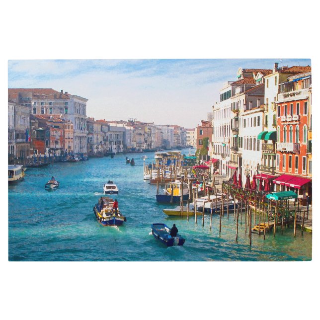 朝のグランドキャナルメタルウォールアート メタルプリント (正面)