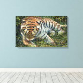 朝のグルーミング キャンバスプリント (インサイチュ (ウッドフロア))