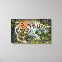 朝のグルーミング キャンバスプリント