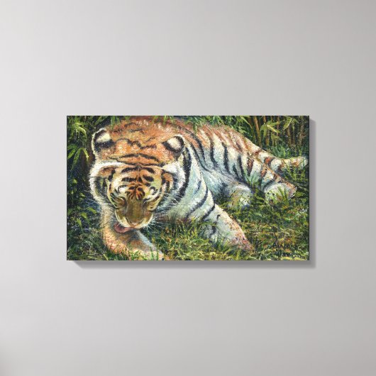 朝のグルーミング キャンバスプリント (正面)