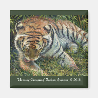 「朝のグルーミング」マグネット マグネット