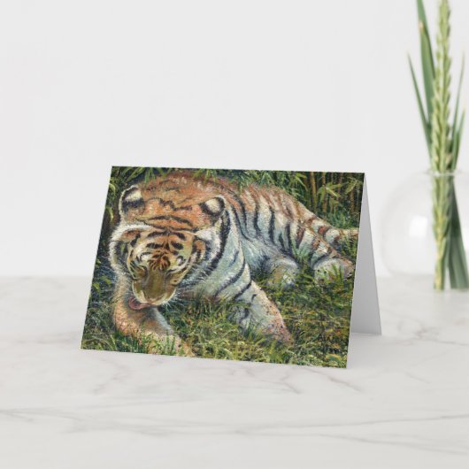 「朝のグルーミング」空白のノートカード カード (正面)