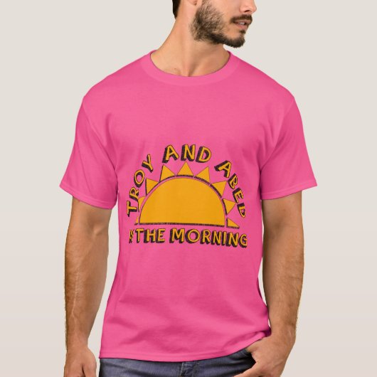 朝のコミュニティロイとアベド Tシャツ (正面)