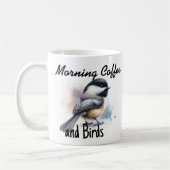朝のコーヒーと鳥 コーヒーマグカップ (左)