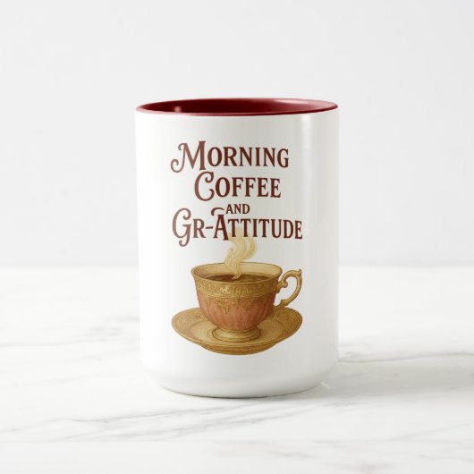 朝のコーヒーとGr-Attitude Mug マグカップ (中央)