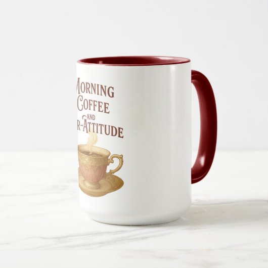 朝のコーヒーとGr-Attitude Mug マグカップ (正面右)