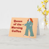 朝のコーヒーの女王 カード (黄色い花)