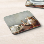 朝のコーヒーをもっと飲み込む！ コースター (左側)