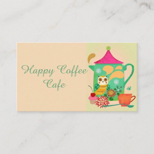 朝のコーヒーフクロウ 名刺 (正面)