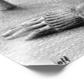 朝のコーヒーペンシルスケッチアートを持つ女性 フォトプリント            (角)