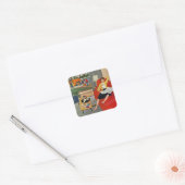 朝のコーヒー休憩 スクエアシール (封筒)