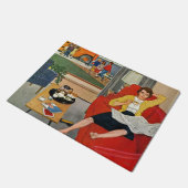 朝のコーヒー休憩 ドアマット (アングル)