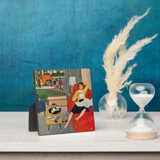 朝のコーヒー休憩 フォトプラーク (インサイチュ)