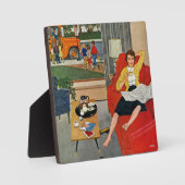 朝のコーヒー休憩 フォトプラーク (正面)