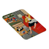 朝のコーヒー休憩 マグネット (右側)