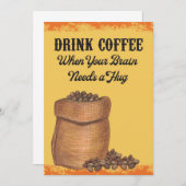 朝のコーヒー好きのコーヒー 招待状 (正面/裏面)