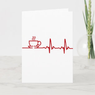 朝のコーヒー心拍EKG カード