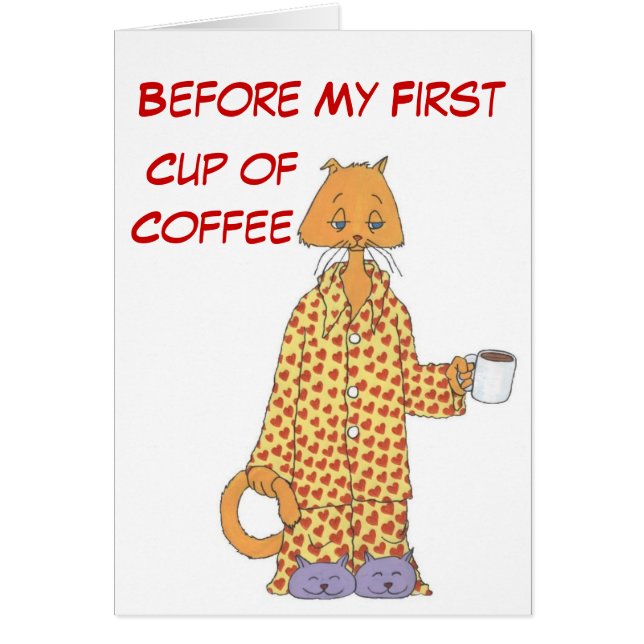 朝のコーヒー猫 (正面)