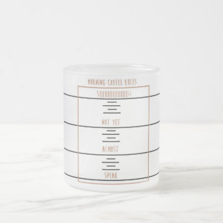 朝のコーヒー規則 フロストグラスマグカップ