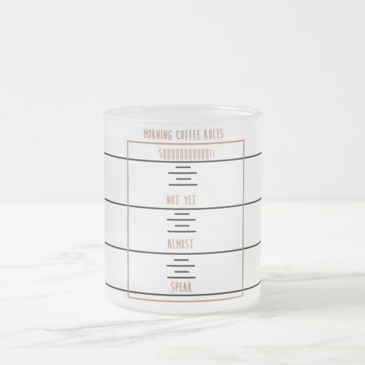 朝のコーヒー規則 フロストグラスマグカップ (中央)