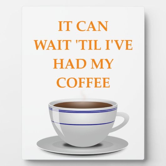 朝のコーヒー フォトプラーク (正面)