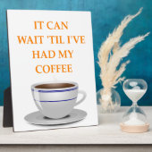 朝のコーヒー フォトプラーク (側面)