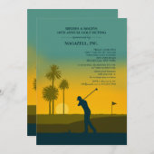 朝のゴルファー招待状 招待状 (正面/裏面)