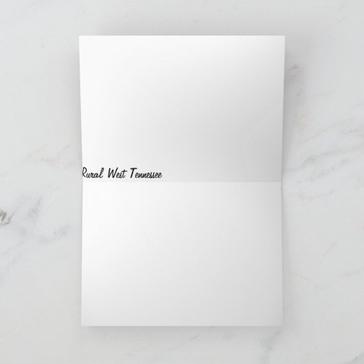 朝のサンビームを持つオークの木の自然写真 カード (内部)