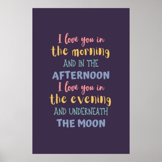 朝のスキダマリンク 愛してるよ カラフル ポスター (正面)