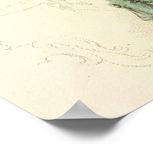 朝のドレス、ファッションプレートAckermann's Repo ポスター (角)