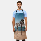 朝のビーチショアのヤシ エプロン (着用した状態)
