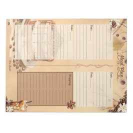 朝のブレンド 7日間食事プランナー  tear-away ノートパッド