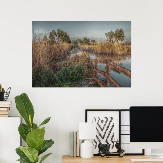 朝のプリント ポスター (ホームオフィス)