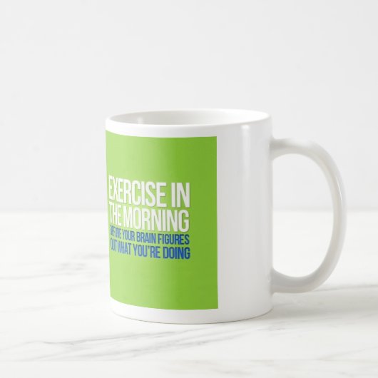 朝のマグのエクササイズ コーヒーマグカップ (右)