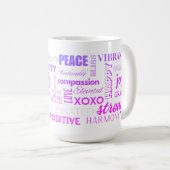 朝のマントラ私は高感動的Vibe言葉 コーヒーマグカップ (正面右)