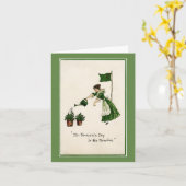 朝のメッセージカードのセントパトリックの日 カード (黄色い花)