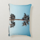 朝のヤシの木の浅い焦点の写真 アクセントクッション (裏面(縦))