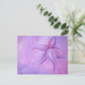 朝のユリ ポストカード (スタンド正面)